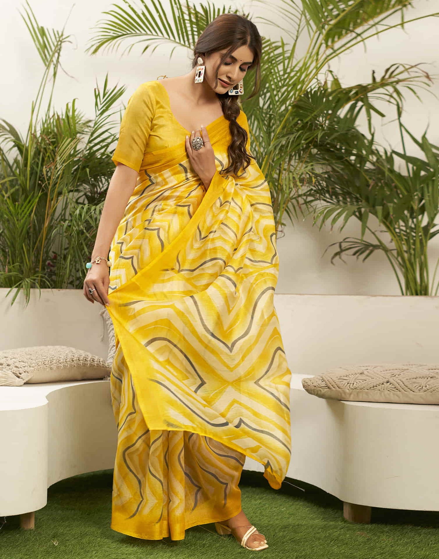 Radiant Yellow Handloom Cotton Saree