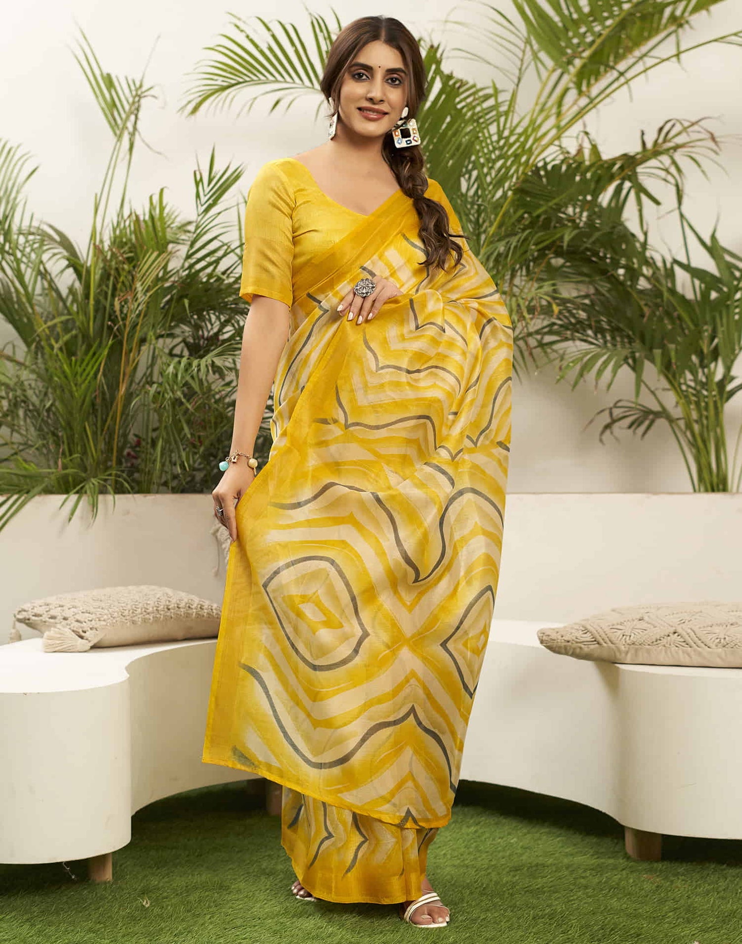 Radiant Yellow Handloom Cotton Saree