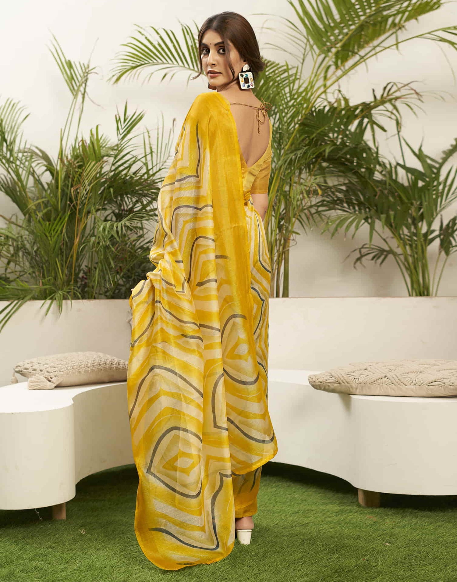 Radiant Yellow Handloom Cotton Saree