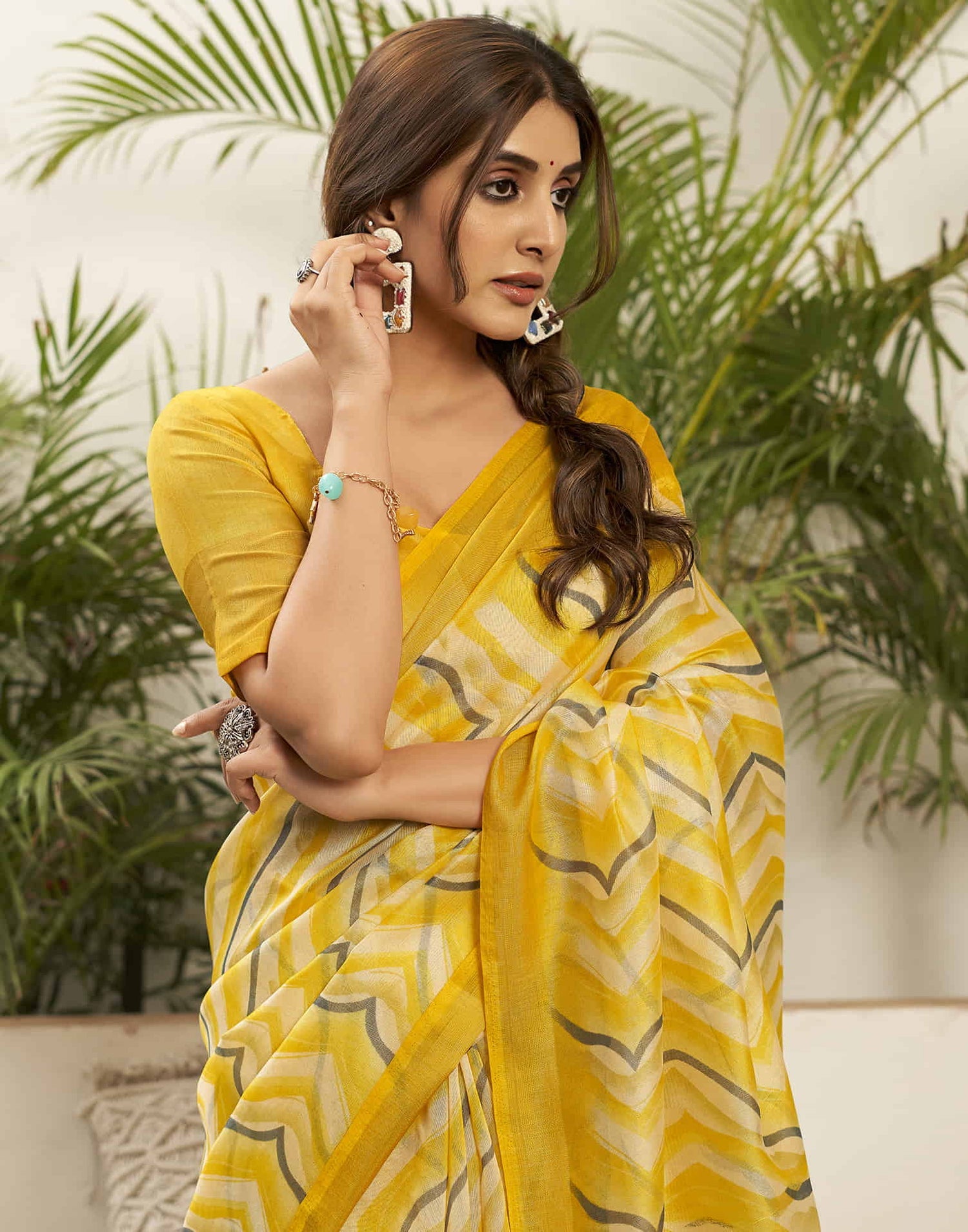 Radiant Yellow Handloom Cotton Saree