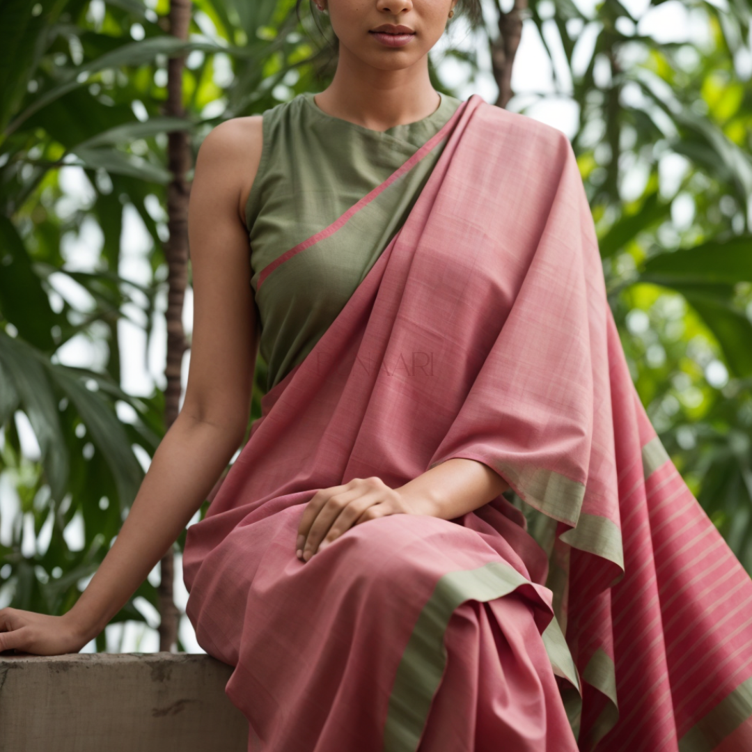 Maroon Color Premium Quality Chanderi Cotton Silk Saree